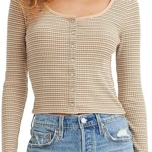 NWOT Levi's Snap Button Scoop-Neck Top